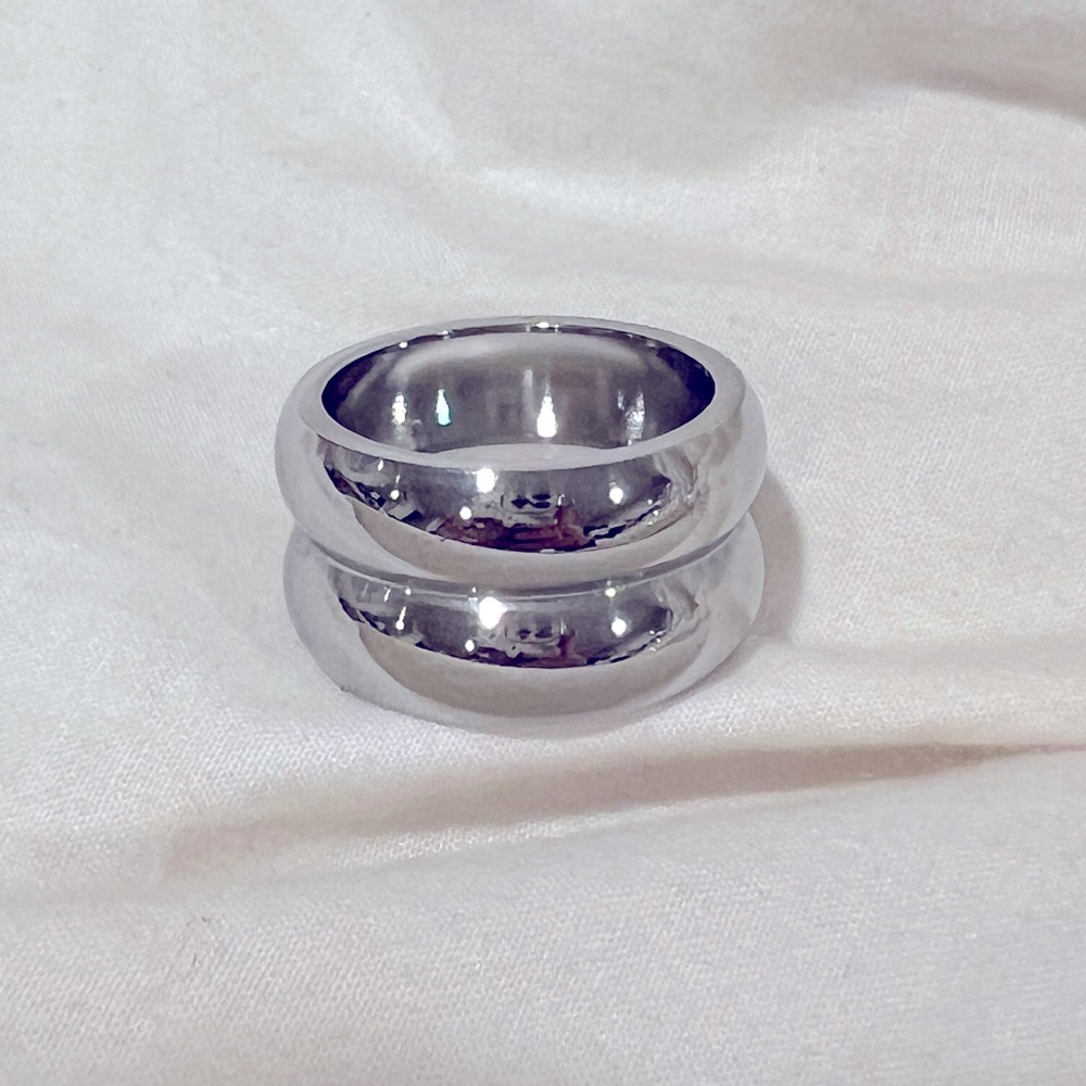 Silver Chunky Ring - image 1